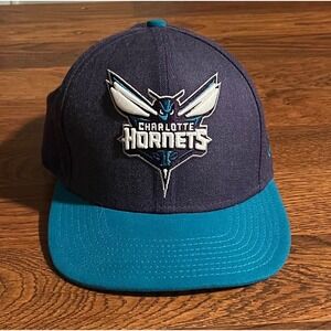 New Era Charlotte Hornets 9FIFTY Vintage Snapback Hat NBA Purple Teal OSFM Cap